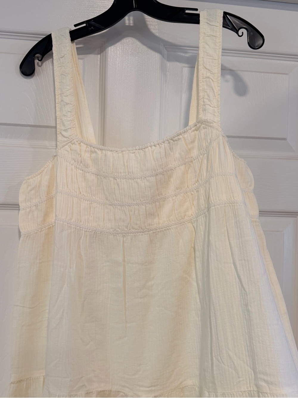 J. Crew Cream Airy gauze tiered maxi dress Cover Up Size L #314 - Picture 10 of 17